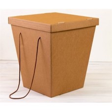 Коробка-переноска для цветов крафт, с крышкой, 160 х 300 х 435 см