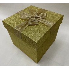Коробка Куб 9.8x9.8x8.5 см золотая