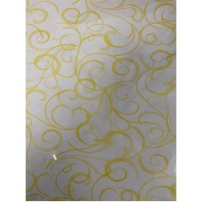 Плёнка с рисунком "Серпантин" 70 см 200 гр (жёлтый)