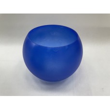 Ваза стеклянная 2068 (синяя), D18x15см