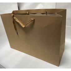Пакет подарочный крафт, 55x38x20см