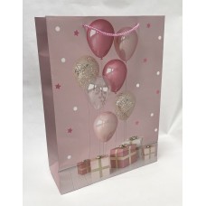 Пакет подарочный Воздушные шарики, 30x41,5x12см, розовый