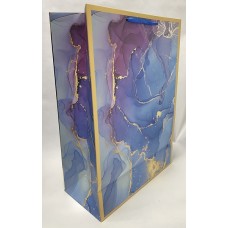 Пакет подарочный Мрамор, 32x45x15см, сине-фиолетовый