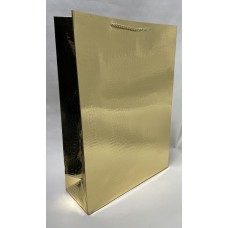 Пакет подарочный Кожа крокодила, 32x45x12см, золото