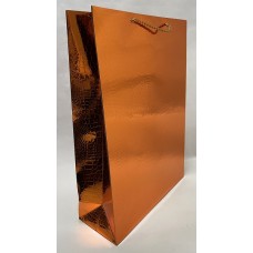 Пакет подарочный Кожа крокодила, 32x45x12см, оранжевый