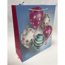 Пакет подарочный Happy Birthday шарики, 26x32x10см