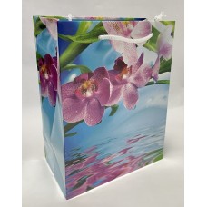 Пакет подарочный Орхидеи, 18x22,7x10см