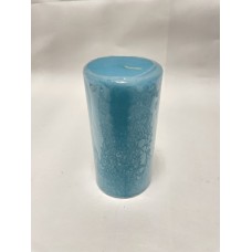 Свеча широкая 12x6см (голубая)