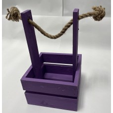 Ящик под половину кирпича флористической пены (фиолетовый) (ручка верёвка)
